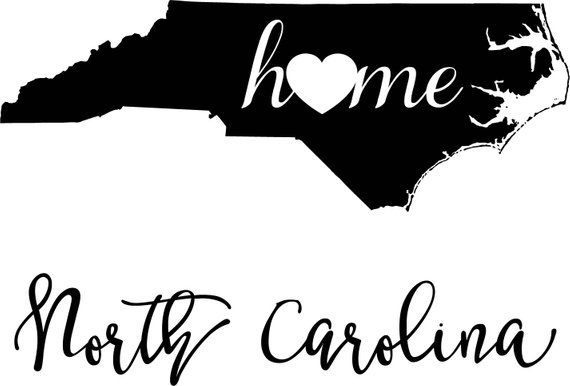 570x386 North Carolina State Map Digital File Svg Png Jpg Eps Vector Etsy
