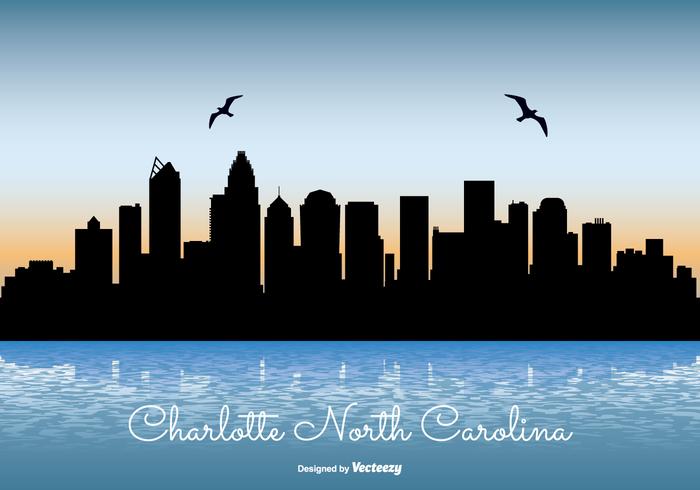 700x490 Charlotte North Carolina Skyline Illustration