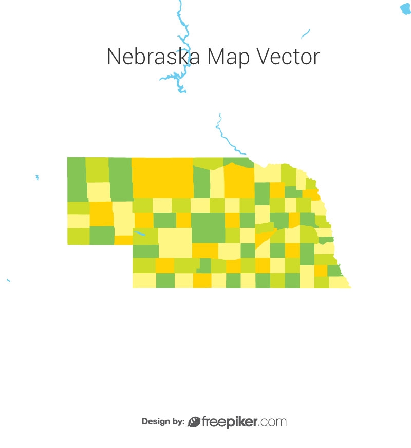 800x871 Freepiker Nebraska Map Colorful Vector Design