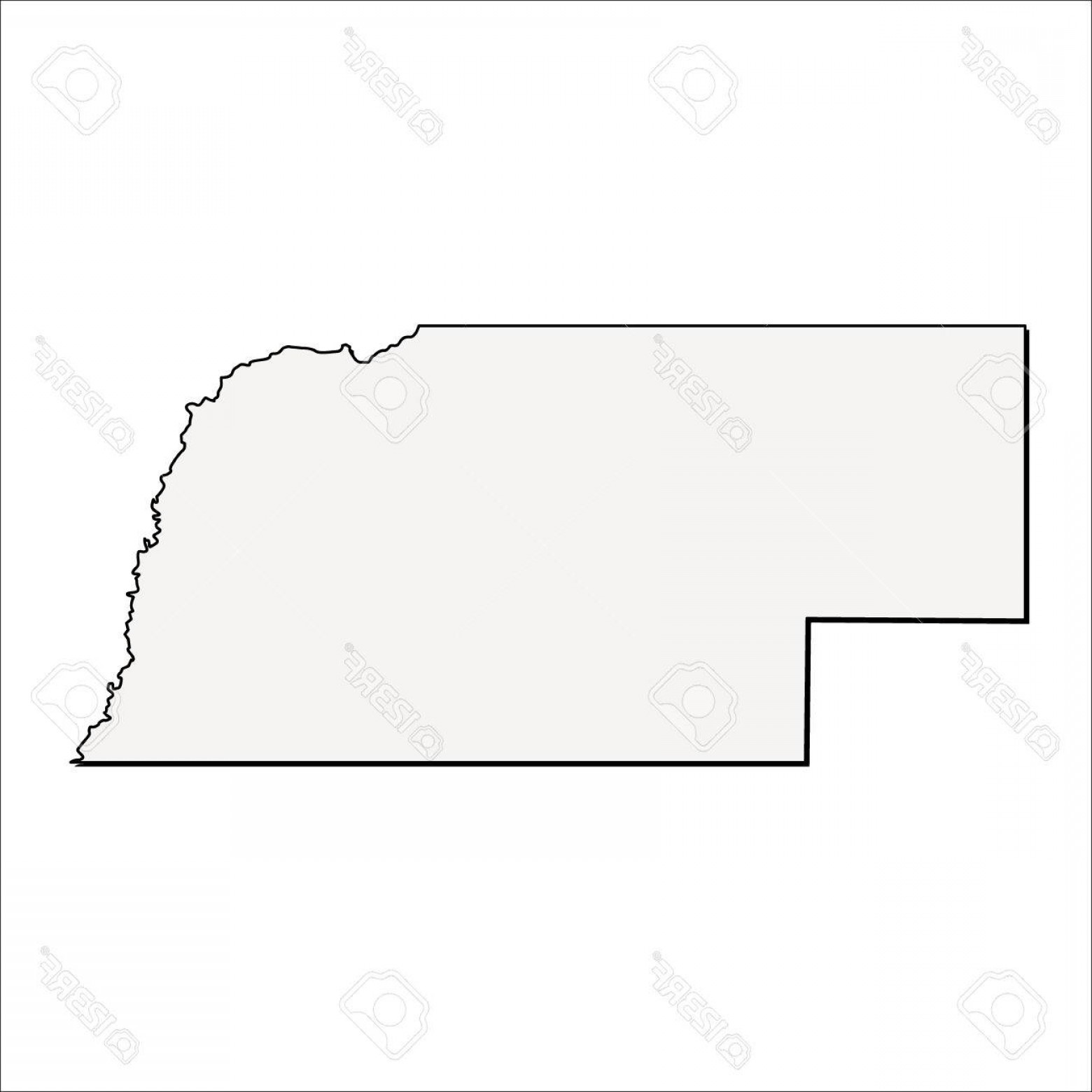 1560x1560 Photostock Vector Vector Nebraska State D Outline Map Arenawp