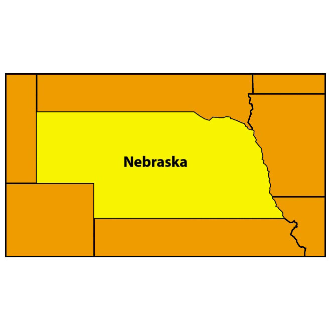 660x660 Vector Map Of Nebraska