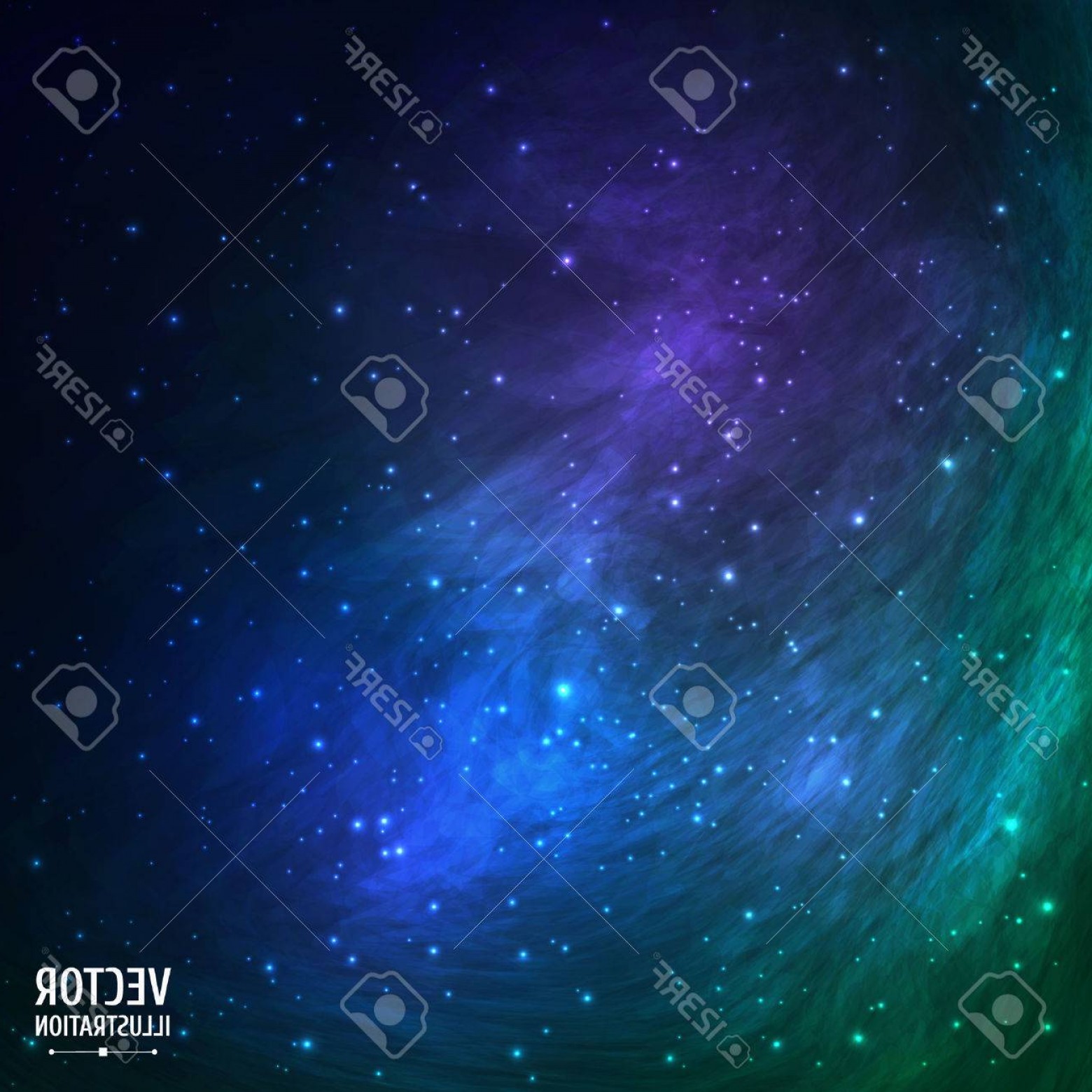 1560x1560 Photostock Vector Colorful Green And Blue Cosmic Background With