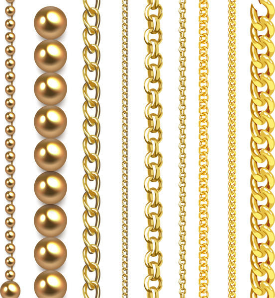 553x600 Gold Necklace Collection Free Vector In Adobe Illustrator Ai ( .ai