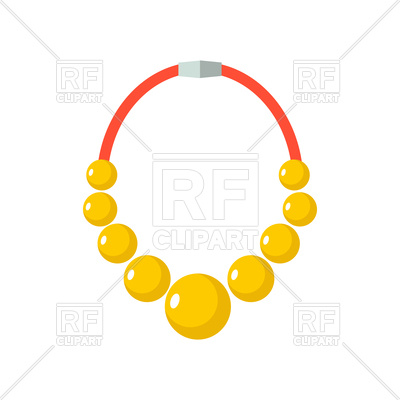 400x400 Golden Necklace Vector Image Vector Artwork Of Objects