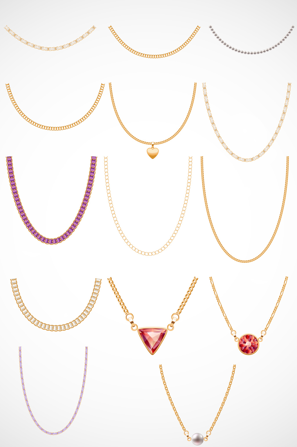1024x1540 Necklace Vector] Png Images,vector And Psd Free Download