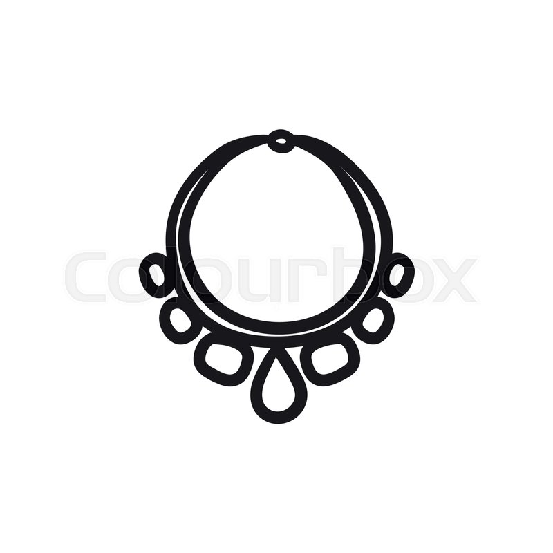 800x800 Necklace With Gems Sketch Icon For Web, Mobile And Infographics