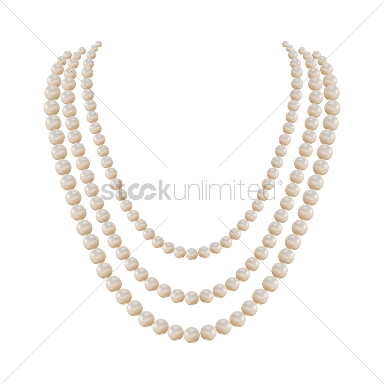 1300x1300 Pearl Necklace Vector Image