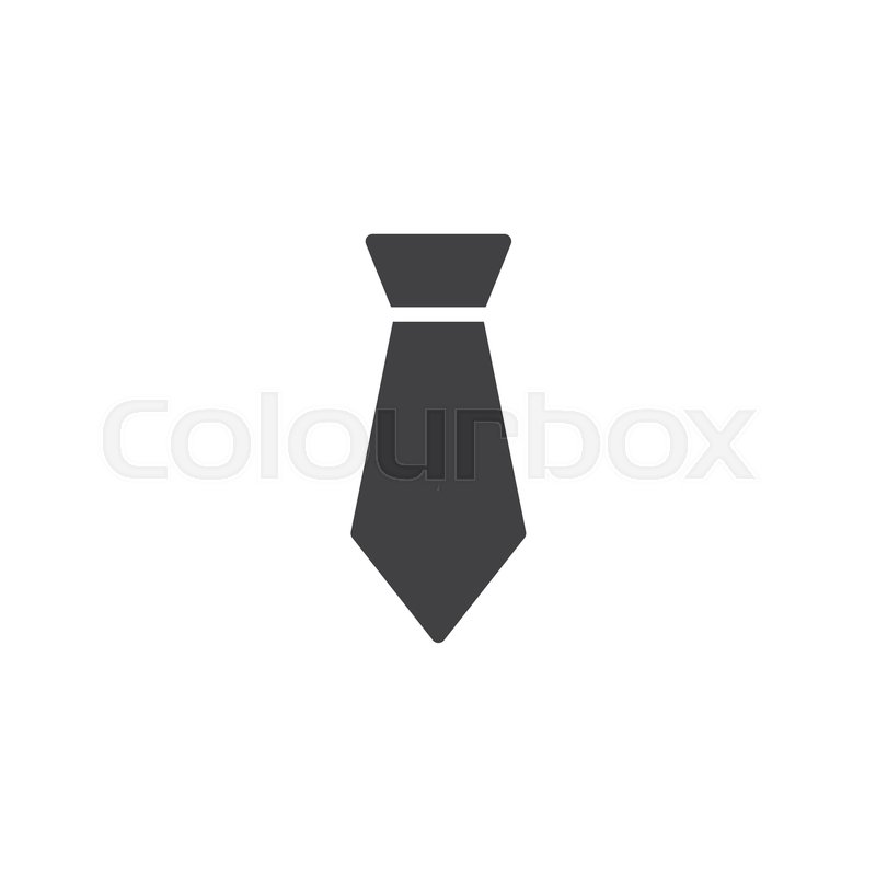 800x800 Necktie Vector Icon. Filled Flat Sign For Mobile Concept And Web