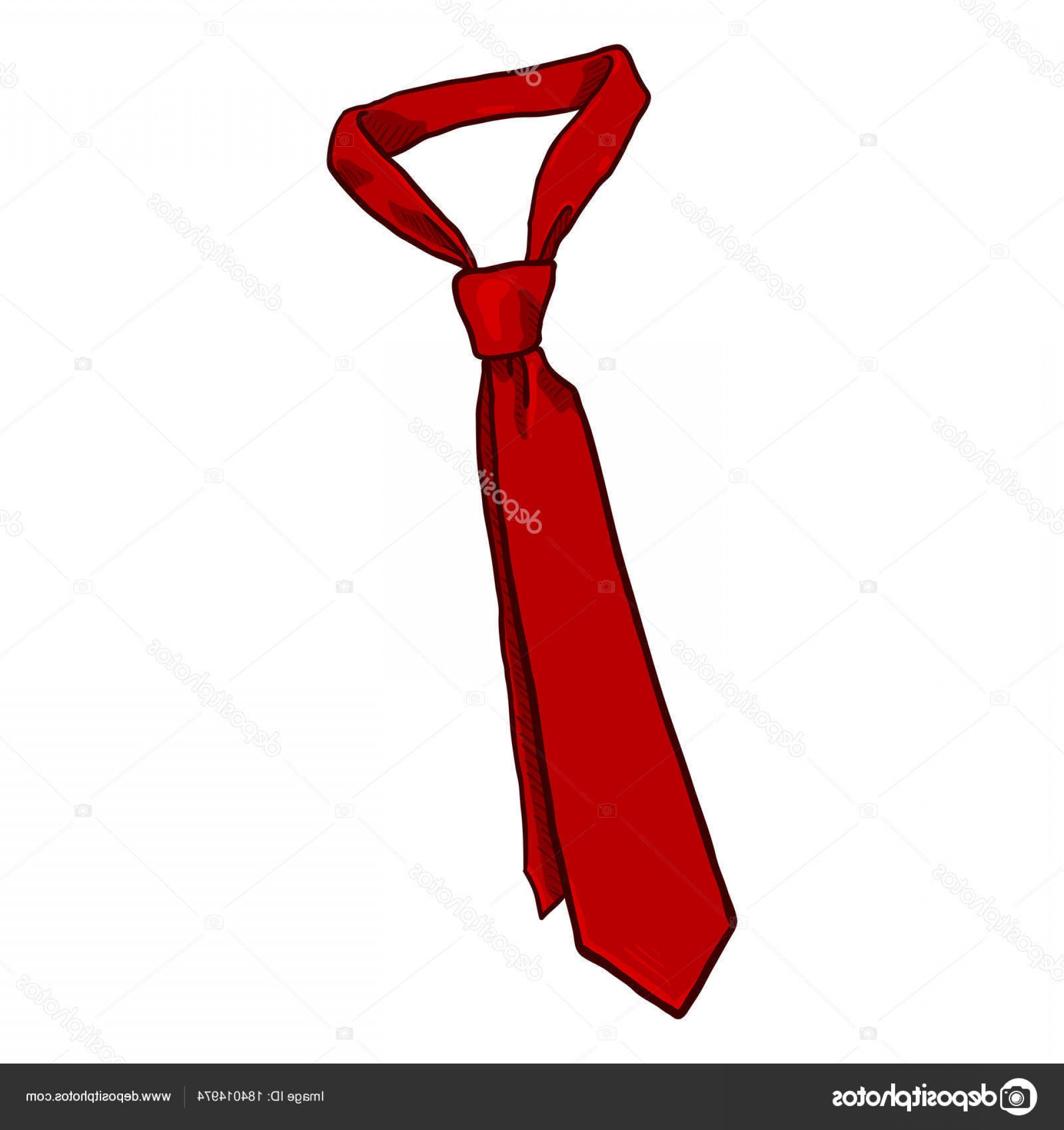 1920x2040 Stock Illustration Cartoon Classic Red Necktie Vector Arenawp
