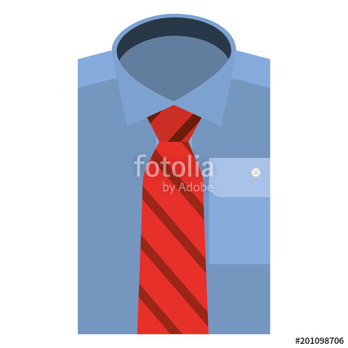500x500 Bent Male Shirt With Necktie Vector Illustration Design Stock
