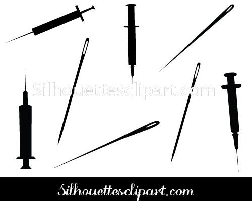 500x400 Needle Vector Graphics Download Silhouettes Vector