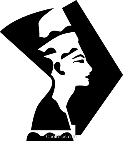 418x480 Nefertiti Royalty Free Vector Clip Art Illustration Vc042716