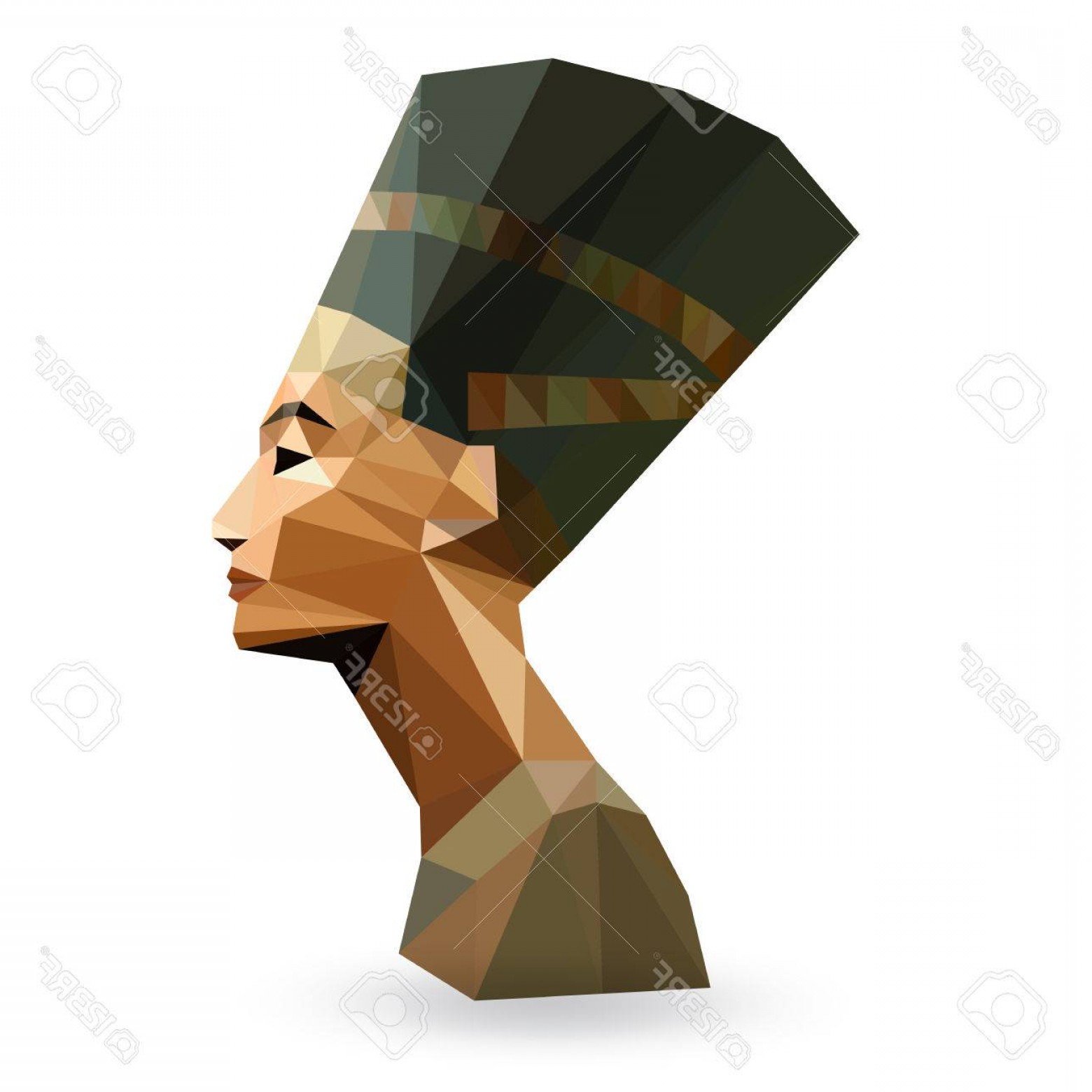1560x1560 Photostock Vector Egyptian Queen Nefertiti Vector Illustration In