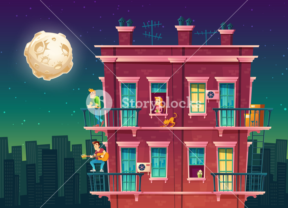 1000x721 Vector Residential Multi Storey Apartment