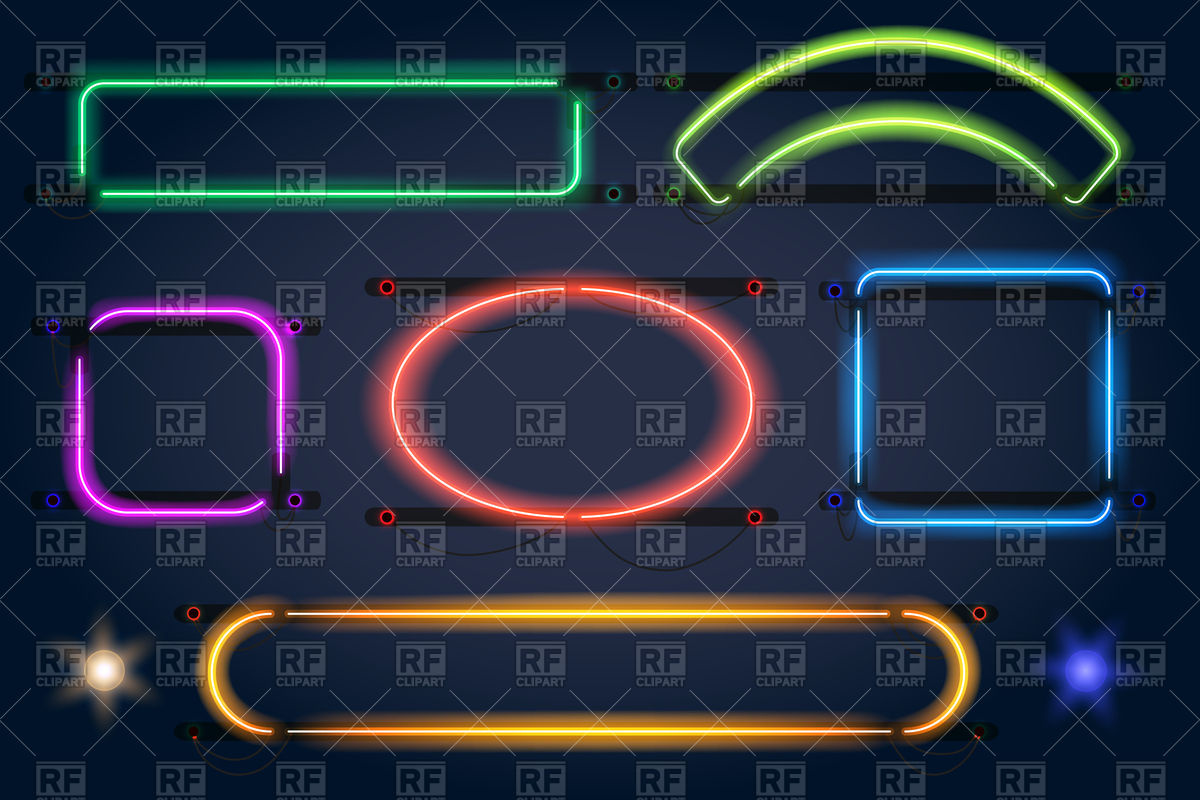 1200x800 Neon Light Frames Vector Image Vector Artwork Of Borders And