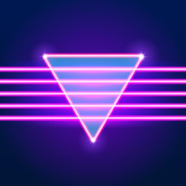 600x599 Neon Lights Shining Background Vector 08 Free Download