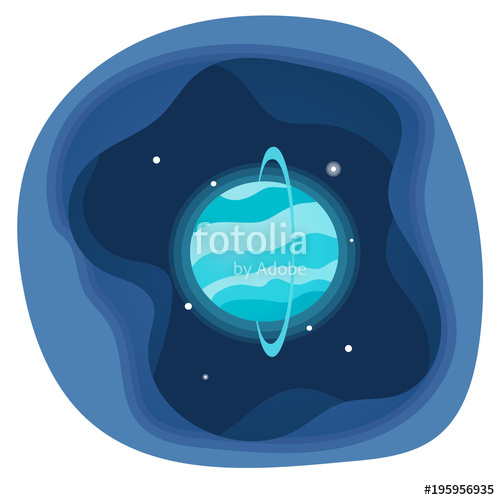 500x500 Paper Cut Shapes Neptune Icon Planet Of The Solar System Icon