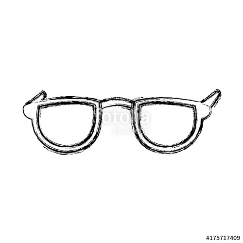 500x500 Nerd Glasses Isolated Icon Vector Illustration Graphic Design