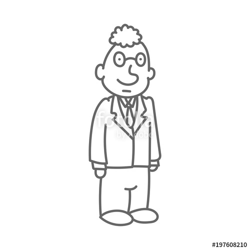 500x500 Nerd Student In Glasses. Vector. Stock Image And Royalty Free