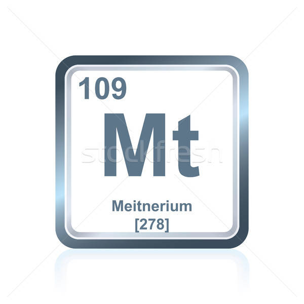 600x600 Chemical Element Meitnerium From The Periodic Table Vector