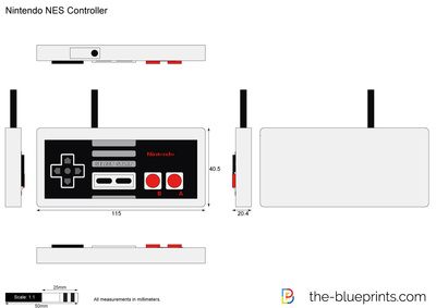 400x283 Nintendo Nes Controller Vector Drawing