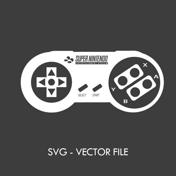 570x570 Nintendo Snes Controller Svg Vector File Etsy
