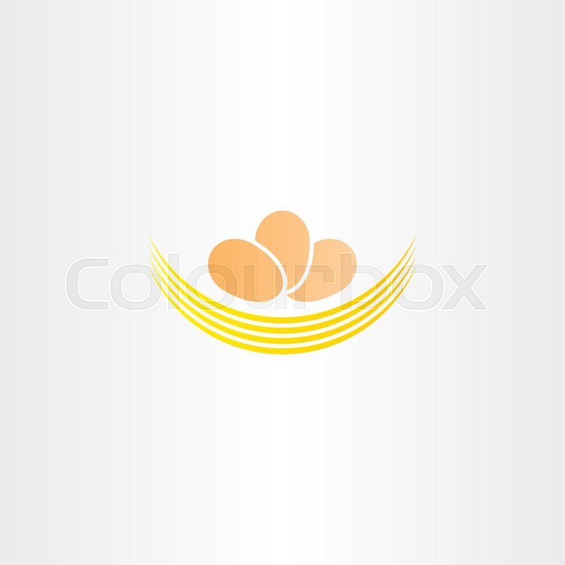 800x800 Eggs In Nest Vector Logo Icon Sign Food Stock Vector Colourbox