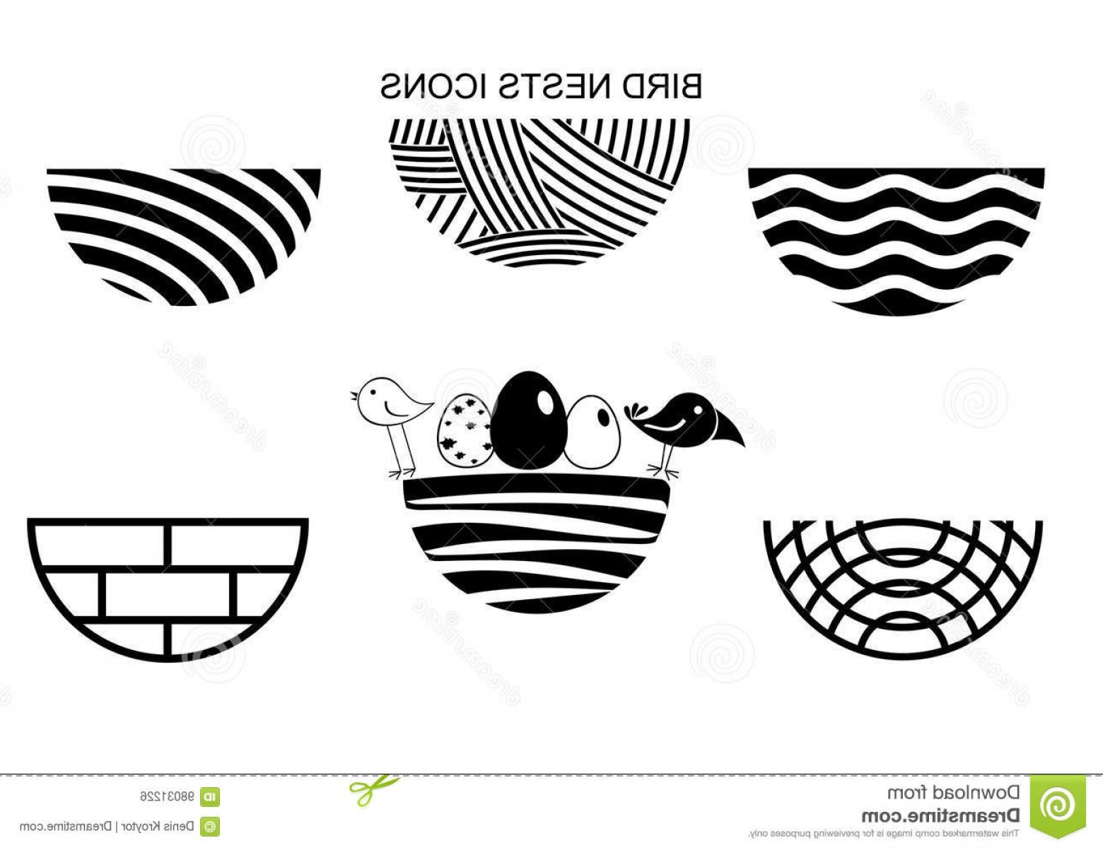 1560x1203 Stock Illustration Set Bird Nests Icons S Nest Logo Emblem