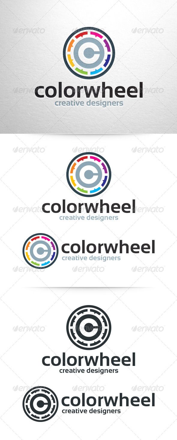 590x1461 Color Wheel Logo Template Vector Eps