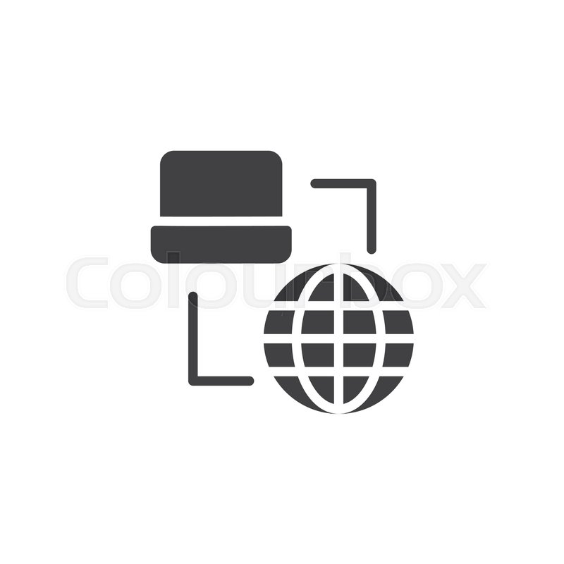 800x800 Internet Connection Network Icon Vector, Filled Flat Sign, Solid