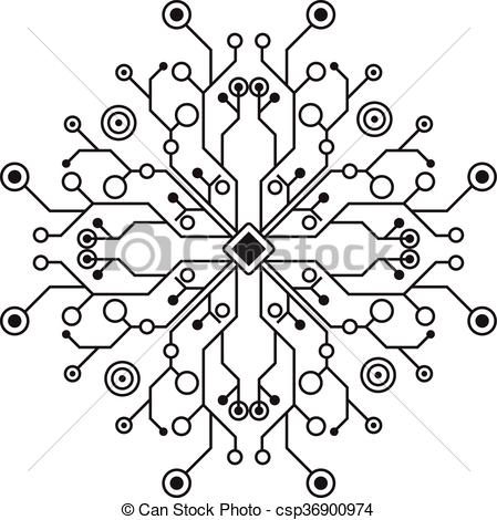 449x470 Vector Design Of Abstract Modern Digital Network.