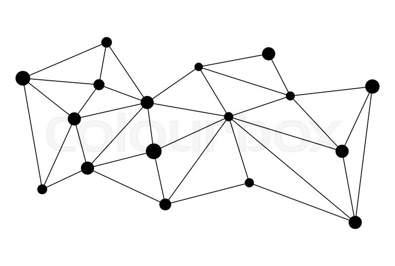 800x540 Vector Network Background Abstract Polygon Triangle And Dots