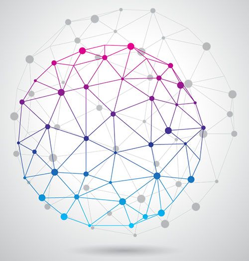 500x524 Communication Network Vector Illustration