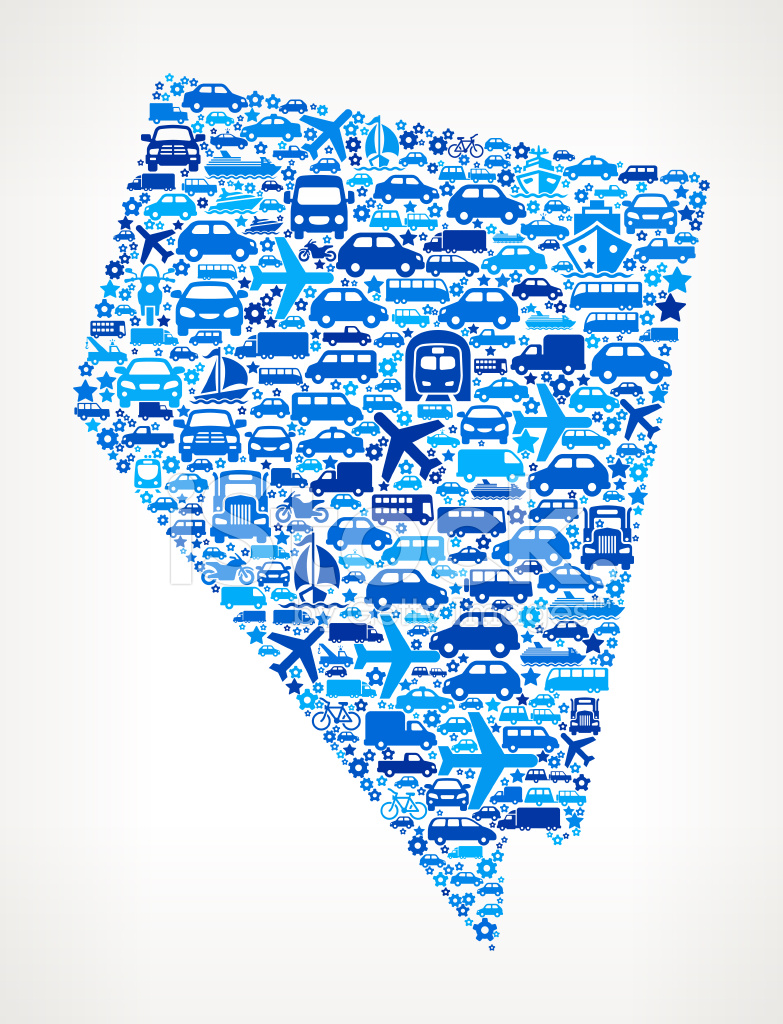 783x1024 Nevada State On Transportation Royalty Free Vector Art Pattern