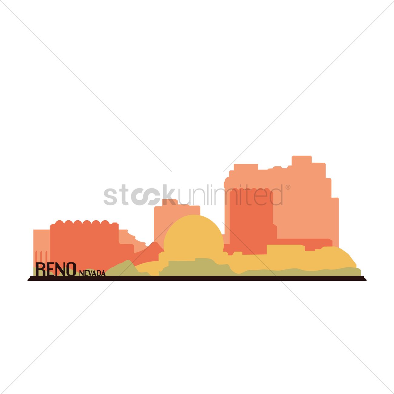 1300x1300 Reno Nevada Vector Image