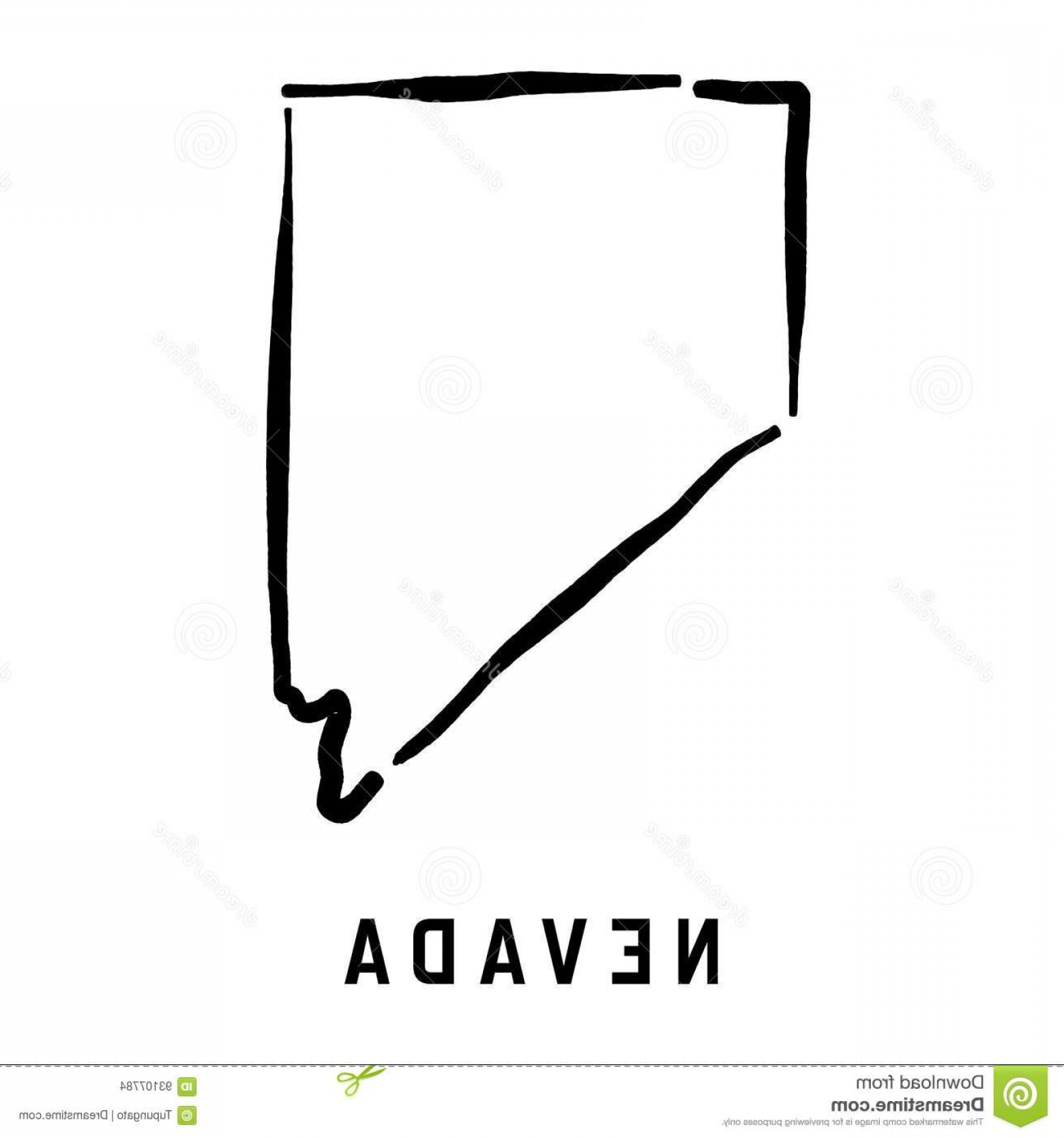 1560x1668 Stock Illustration Nevada Simple Logo State Map Outline Smooth