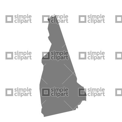 400x400 New Hampshire State Map Silhouette Vector Image
