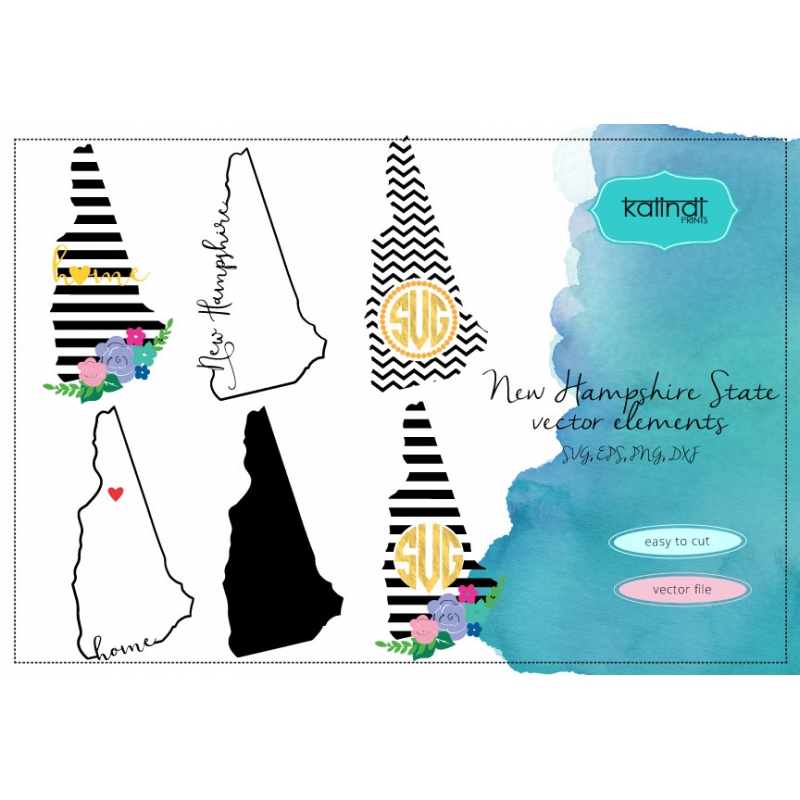 800x800 New Hampshire Svg, Nh Svg
