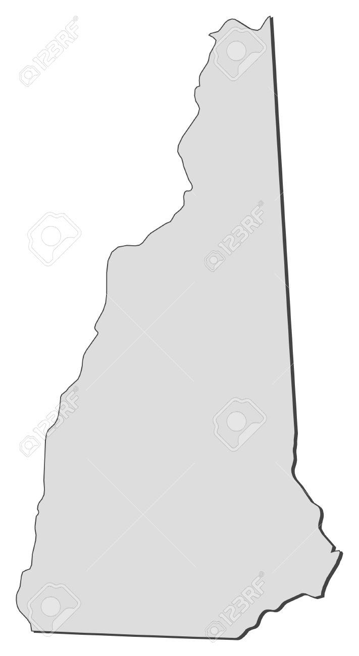 711x1300 New Hampshire Simple Outline Clipart