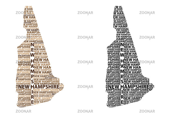 550x367 Photo New Hampshire Map Vector Image