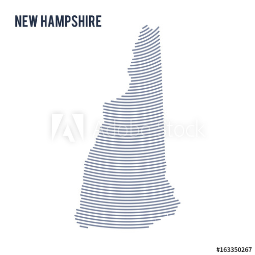 500x500 Vector Abstract Hatched Map Of Of State Of New Hampshire With
