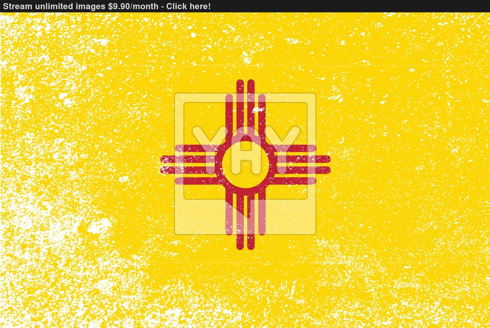1600x1070 New Mexico State Flag Grunge Vector
