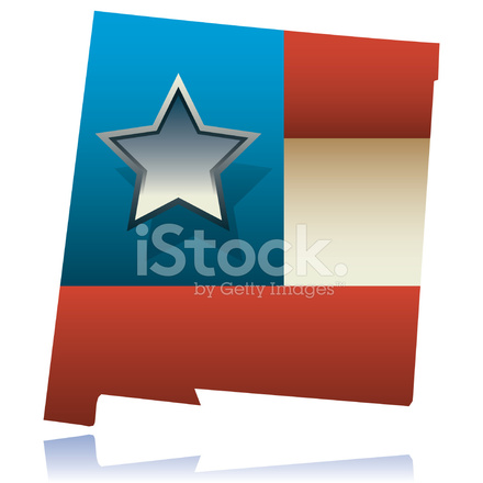 440x440 New Mexico State Map Stock Vector