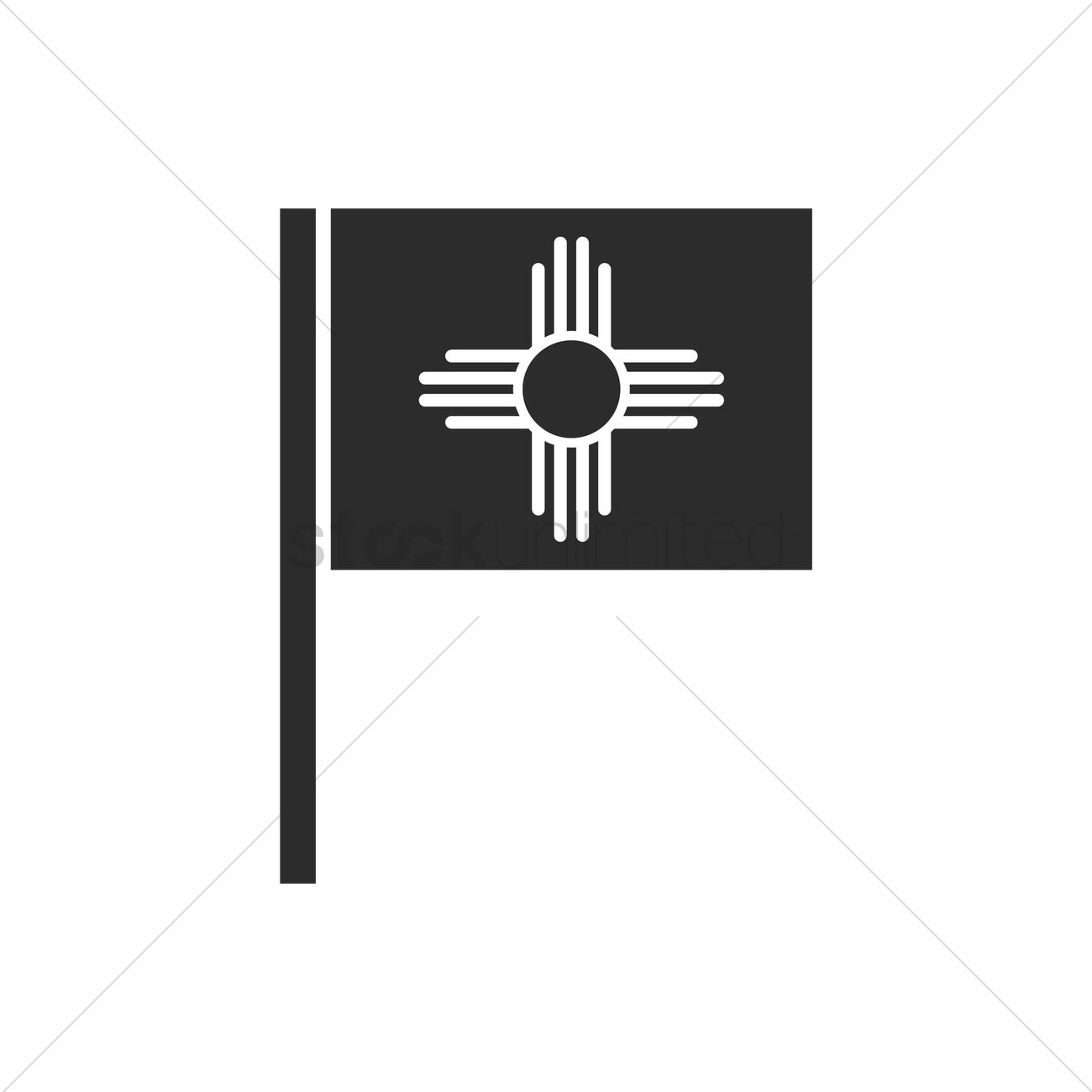 1300x1300 New Mexico Flag Vector Image