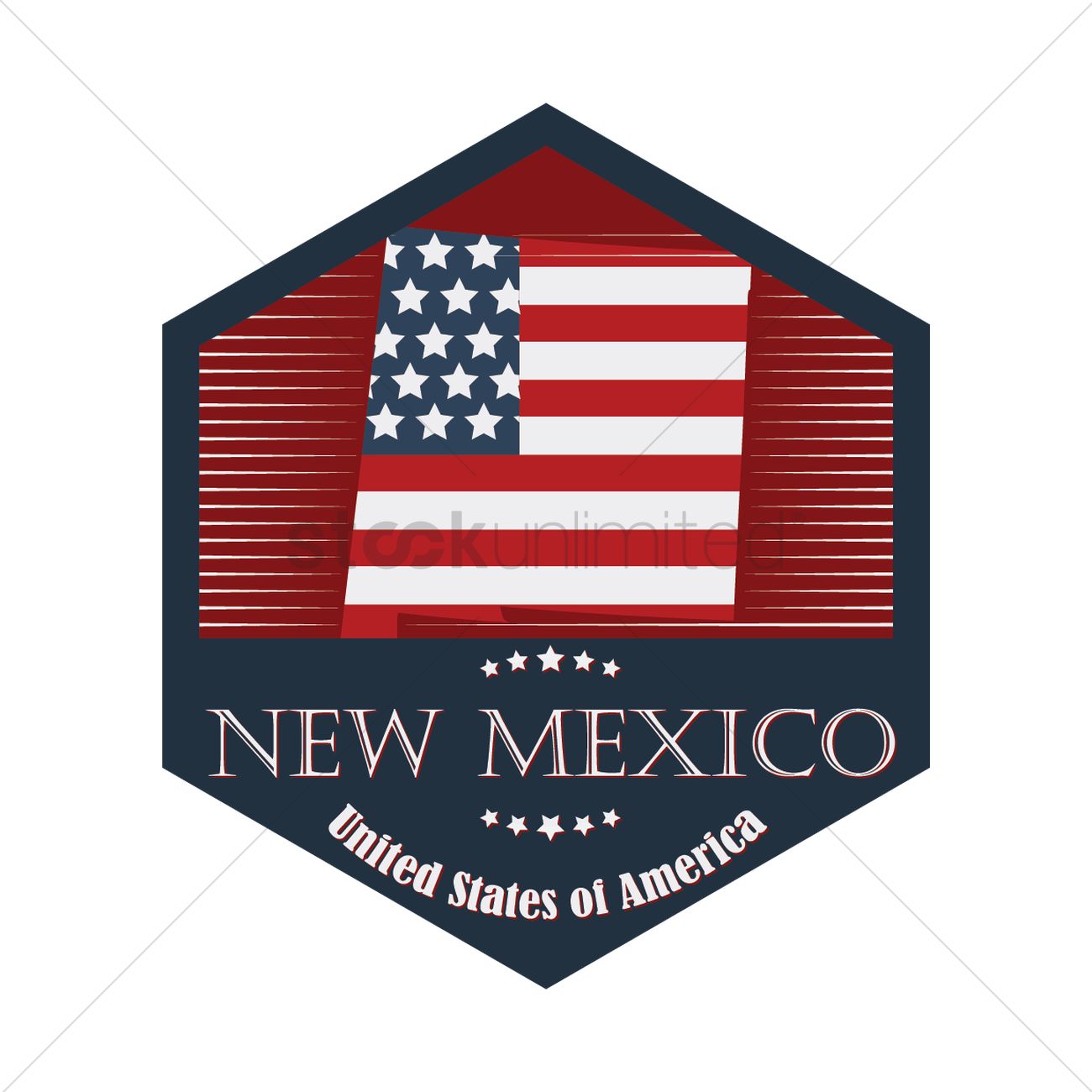 1300x1300 New Mexico Label Vector Image