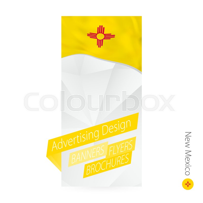 800x800 Vector Abstract Banner Template For Us State New Mexico
