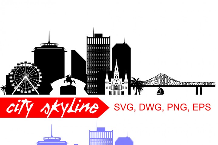 720x479 New Orleans Vector Skyline