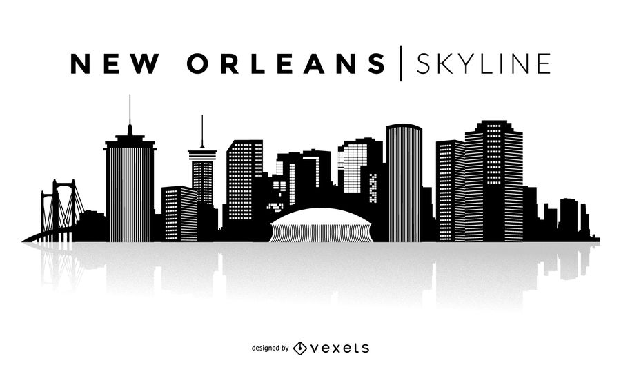 900x529 New Orleans Silhouette Skyline