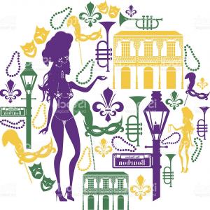 300x300 Stock Illustration Word Art New Orleans Vintage Postcard Style