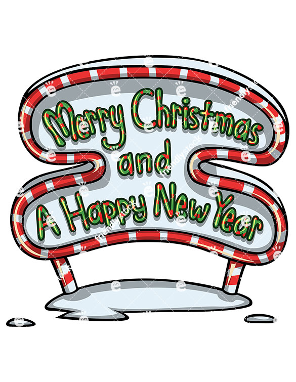 585x755 Merry Christmas And A Happy New Year Sign